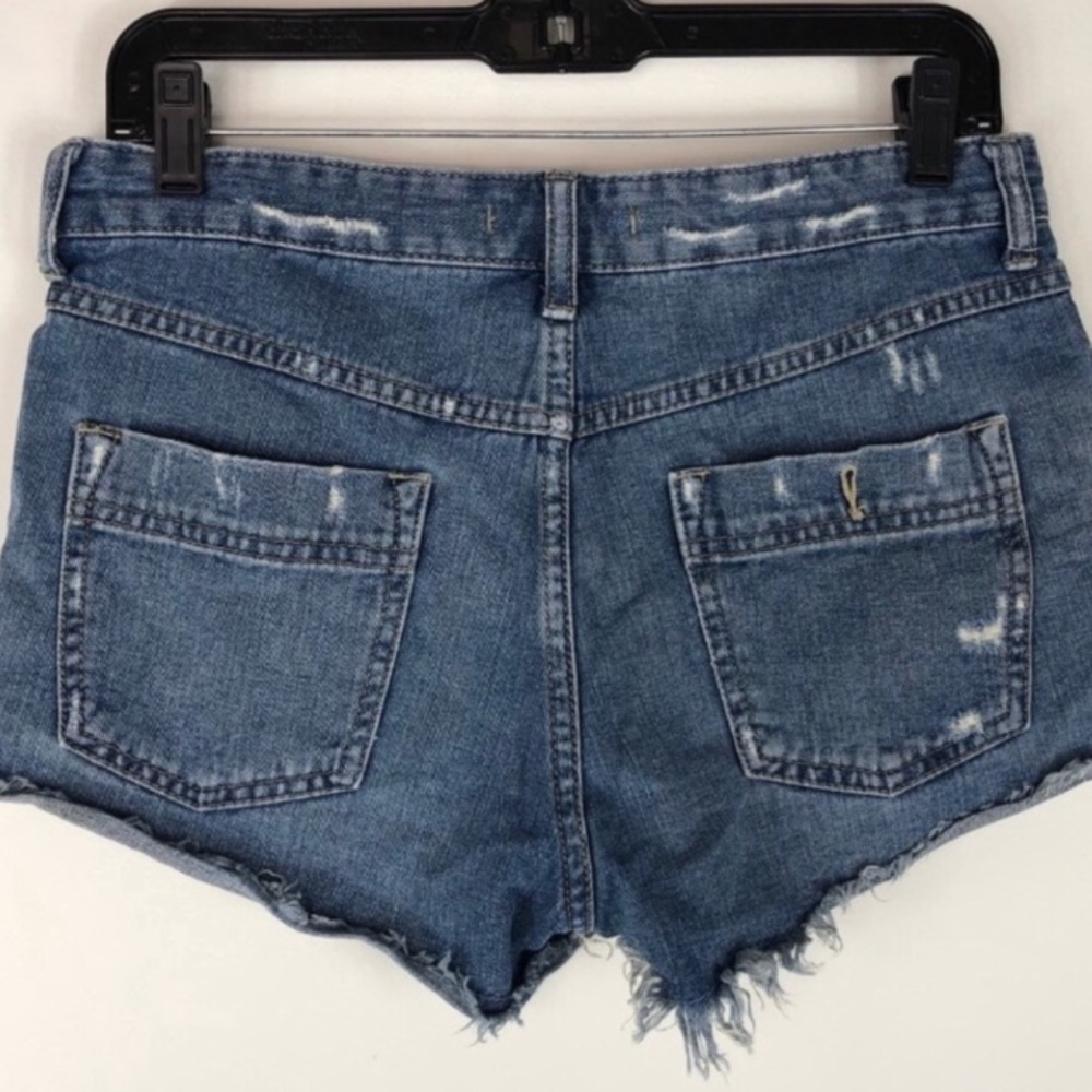 Feee People Distressed Denim Shorts - Picture 8 of 8